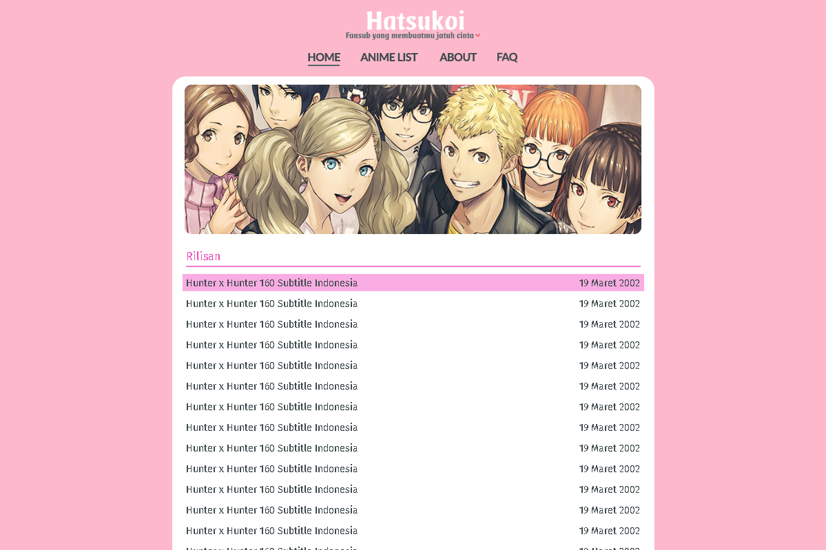 Hatsukoisubs project screenshot